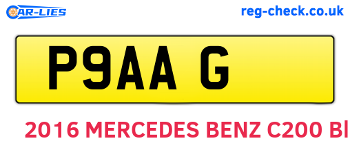 P9AAG are the vehicle registration plates.