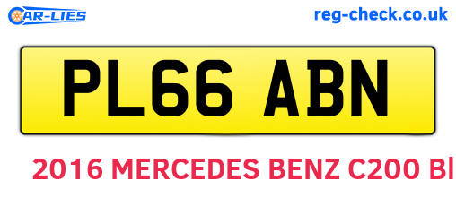 PL66ABN are the vehicle registration plates.