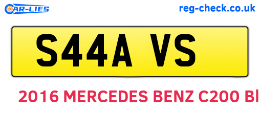 S44AVS are the vehicle registration plates.