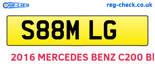 S88MLG are the vehicle registration plates.