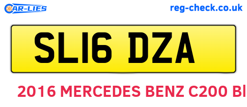 SL16DZA are the vehicle registration plates.