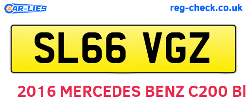 SL66VGZ are the vehicle registration plates.