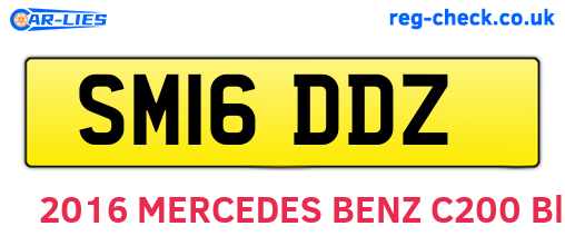 SM16DDZ are the vehicle registration plates.