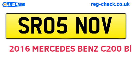 SR05NOV are the vehicle registration plates.