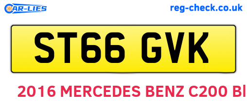 ST66GVK are the vehicle registration plates.