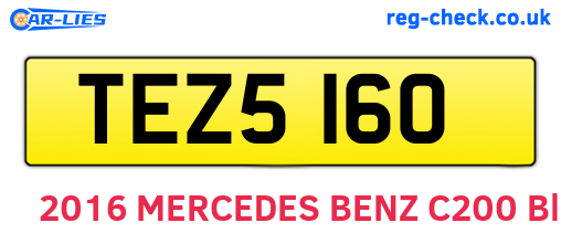 TEZ5160 are the vehicle registration plates.
