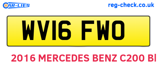 WV16FWO are the vehicle registration plates.