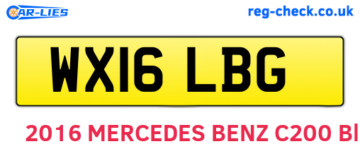 WX16LBG are the vehicle registration plates.
