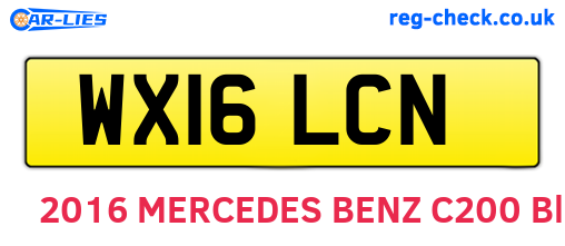 WX16LCN are the vehicle registration plates.