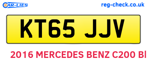 KT65JJV are the vehicle registration plates.