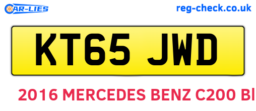 KT65JWD are the vehicle registration plates.