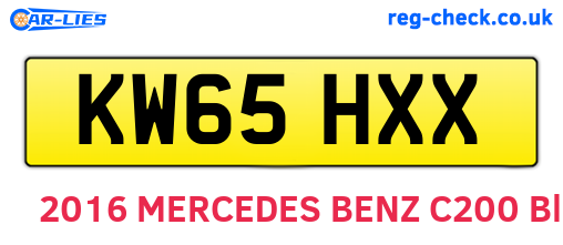 KW65HXX are the vehicle registration plates.