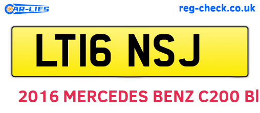 LT16NSJ are the vehicle registration plates.