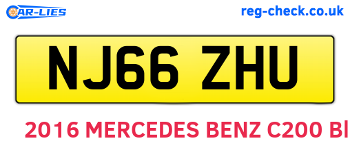NJ66ZHU are the vehicle registration plates.