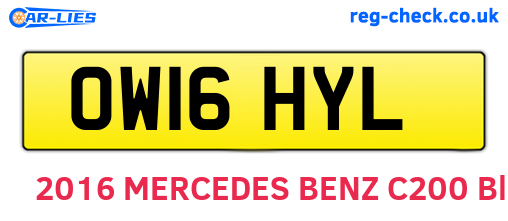 OW16HYL are the vehicle registration plates.