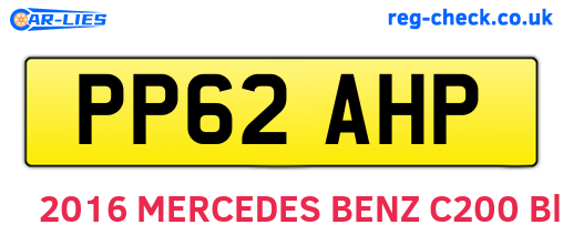 PP62AHP are the vehicle registration plates.
