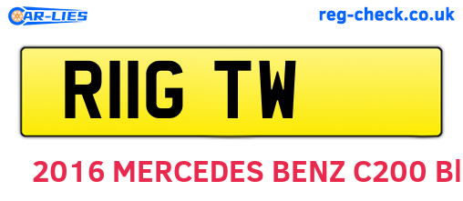 R11GTW are the vehicle registration plates.