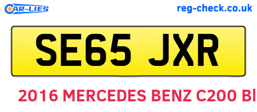 SE65JXR are the vehicle registration plates.