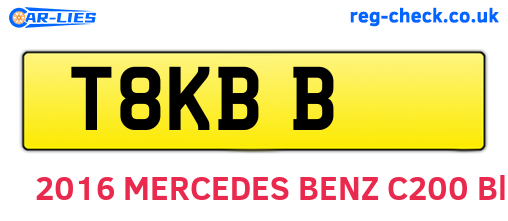 T8KBB are the vehicle registration plates.