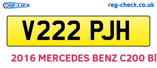 V222PJH are the vehicle registration plates.