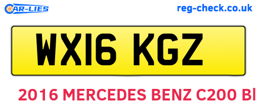 WX16KGZ are the vehicle registration plates.