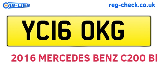 YC16OKG are the vehicle registration plates.