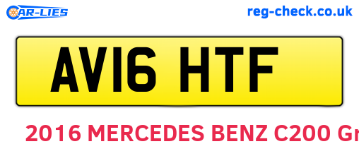 AV16HTF are the vehicle registration plates.