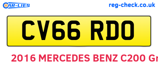 CV66RDO are the vehicle registration plates.