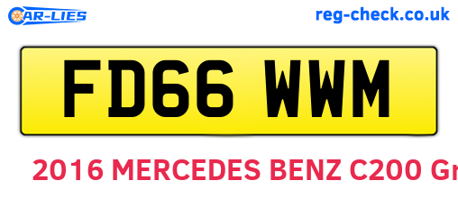FD66WWM are the vehicle registration plates.