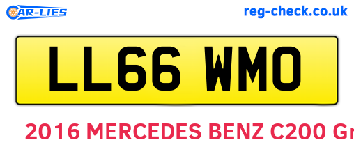 LL66WMO are the vehicle registration plates.