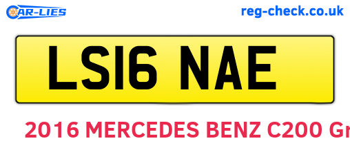 LS16NAE are the vehicle registration plates.