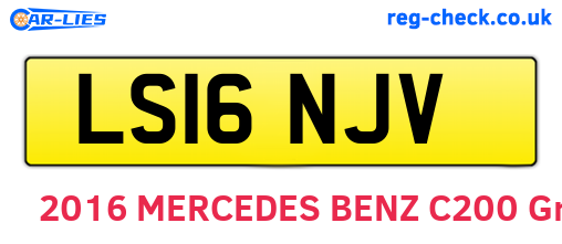 LS16NJV are the vehicle registration plates.