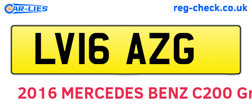 LV16AZG are the vehicle registration plates.