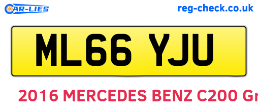 ML66YJU are the vehicle registration plates.