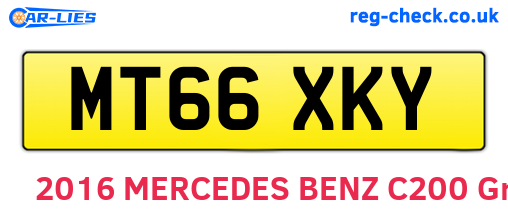 MT66XKY are the vehicle registration plates.