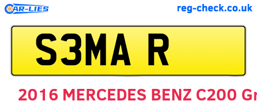 S3MAR are the vehicle registration plates.