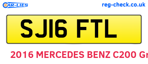 SJ16FTL are the vehicle registration plates.