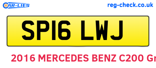SP16LWJ are the vehicle registration plates.
