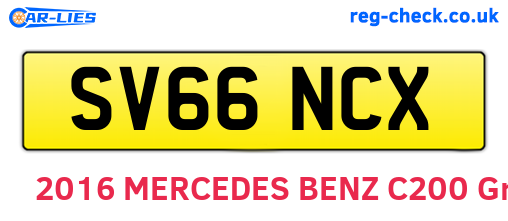 SV66NCX are the vehicle registration plates.