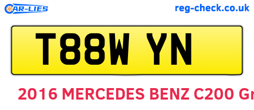 T88WYN are the vehicle registration plates.