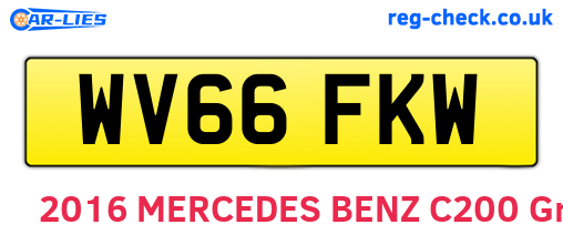 WV66FKW are the vehicle registration plates.