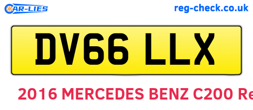 DV66LLX are the vehicle registration plates.