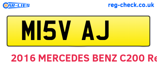M15VAJ are the vehicle registration plates.