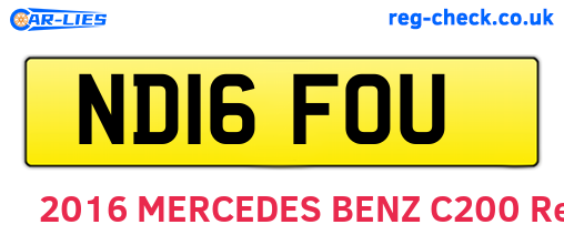 ND16FOU are the vehicle registration plates.