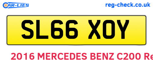 SL66XOY are the vehicle registration plates.