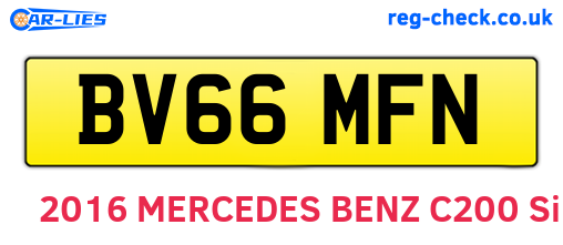 BV66MFN are the vehicle registration plates.