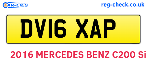 DV16XAP are the vehicle registration plates.