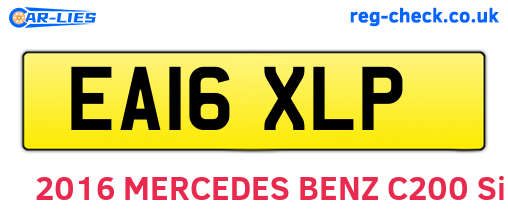 EA16XLP are the vehicle registration plates.