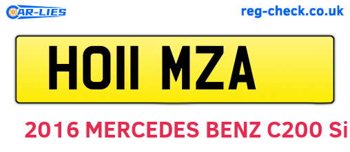 HO11MZA are the vehicle registration plates.