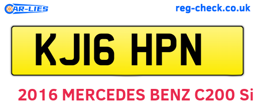KJ16HPN are the vehicle registration plates.